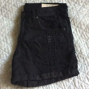 Rag & Bone Boyfriend Shorts in Black Rebel